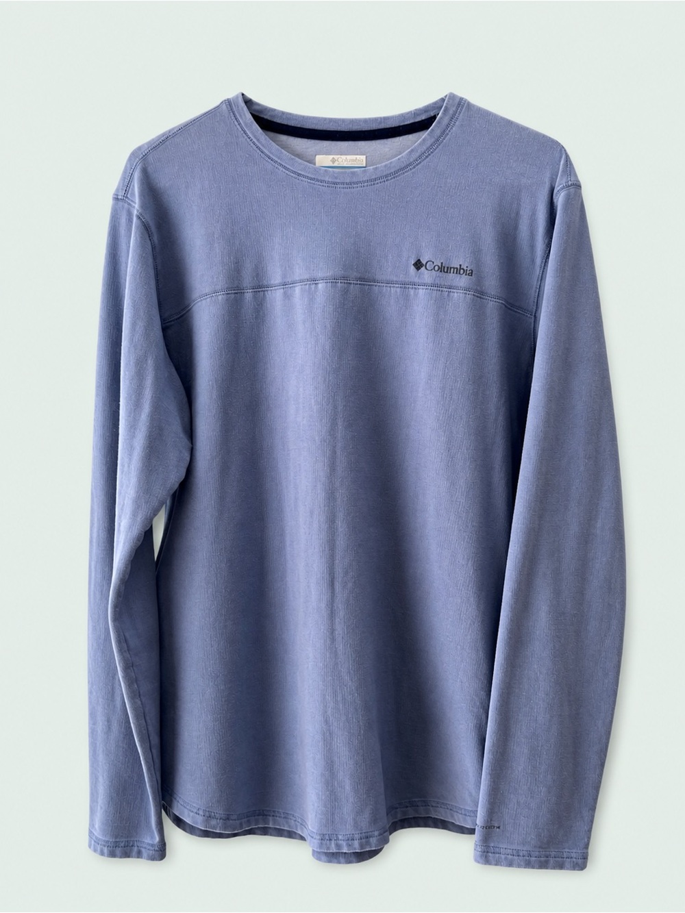 Columbia Soft Blue Long Sleeve Crew Tee